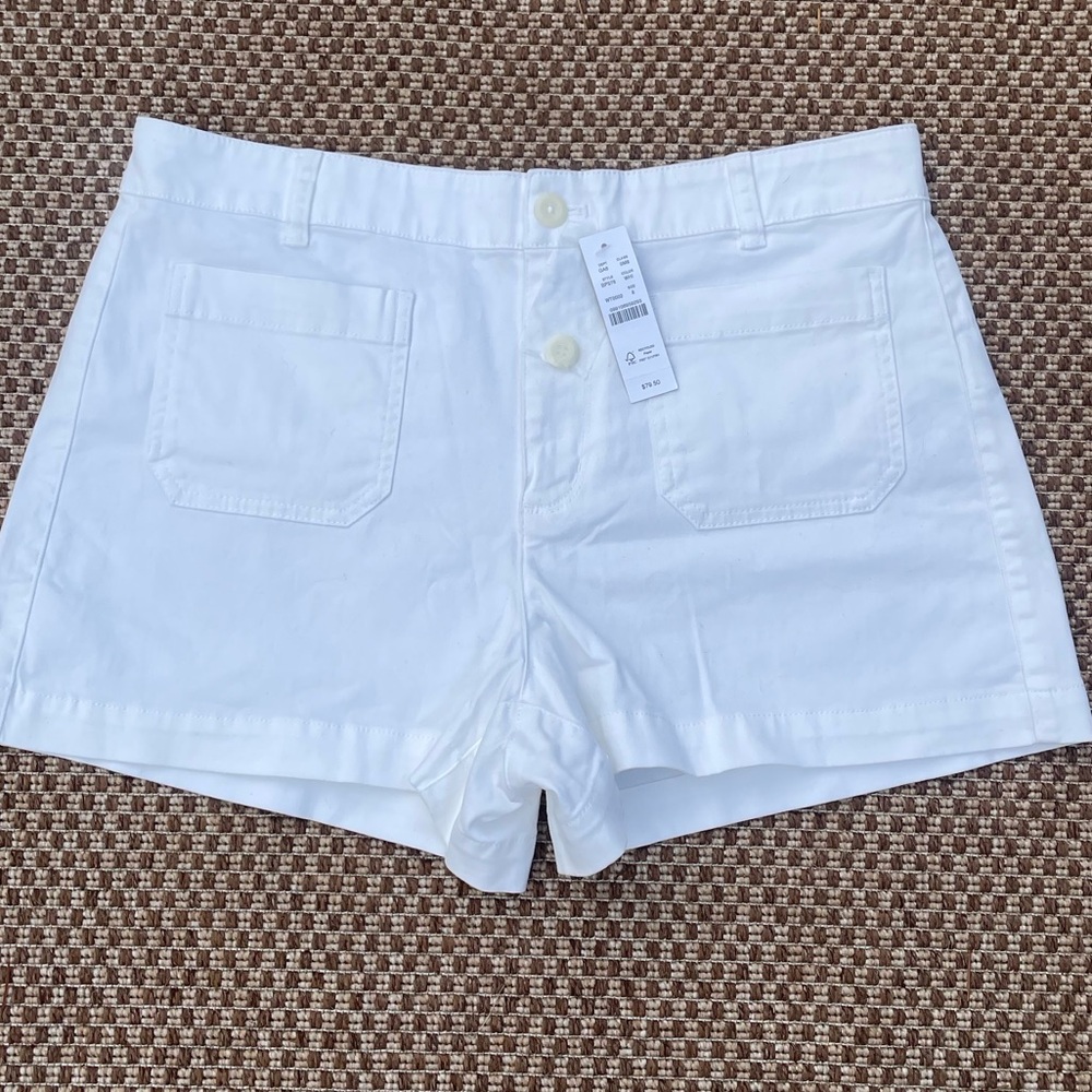 J Crew Women’s White Cotton Shorts